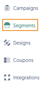 Select Segments from the left side panel of your account to get started.