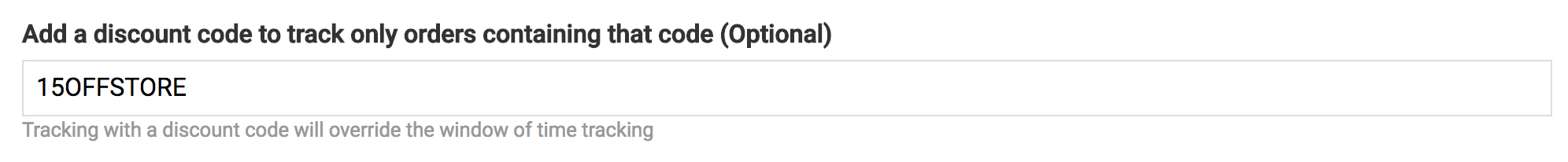 Add a discount code to track only orders containing that code.